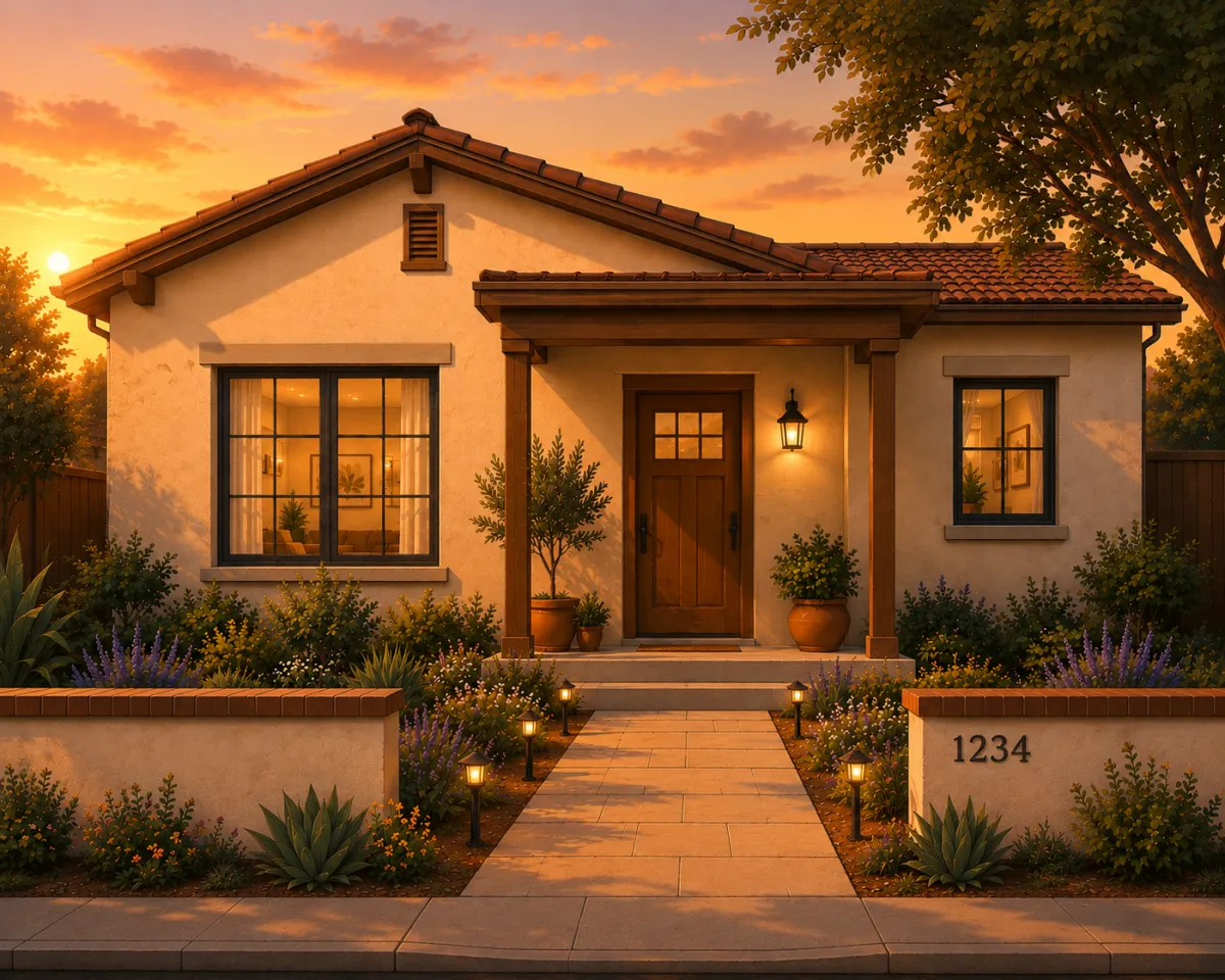Suburb House in CoPet at evening