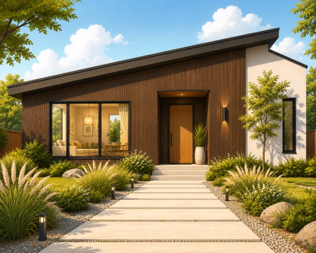 Suburb House II, a CoPet home, in daylight