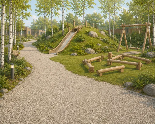 Birch Park, a CoPet day-trip spot, in daylight