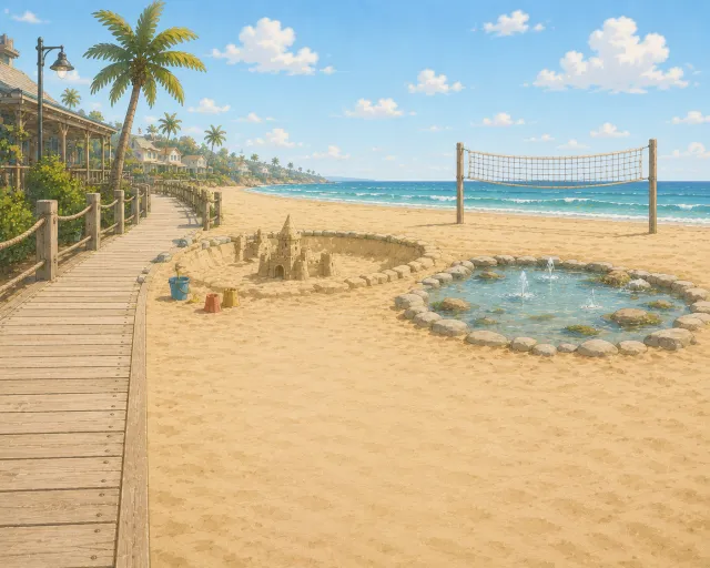 Sunny Shore, a CoPet day-trip spot, in daylight