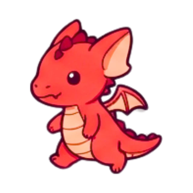 Ember, a rare red baby dragon CoPet
